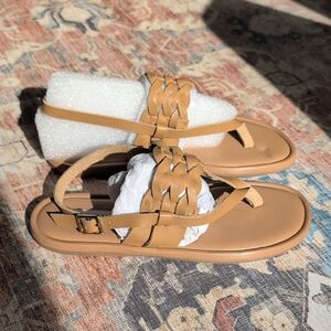 Steve Madden Tan Woven Sandals